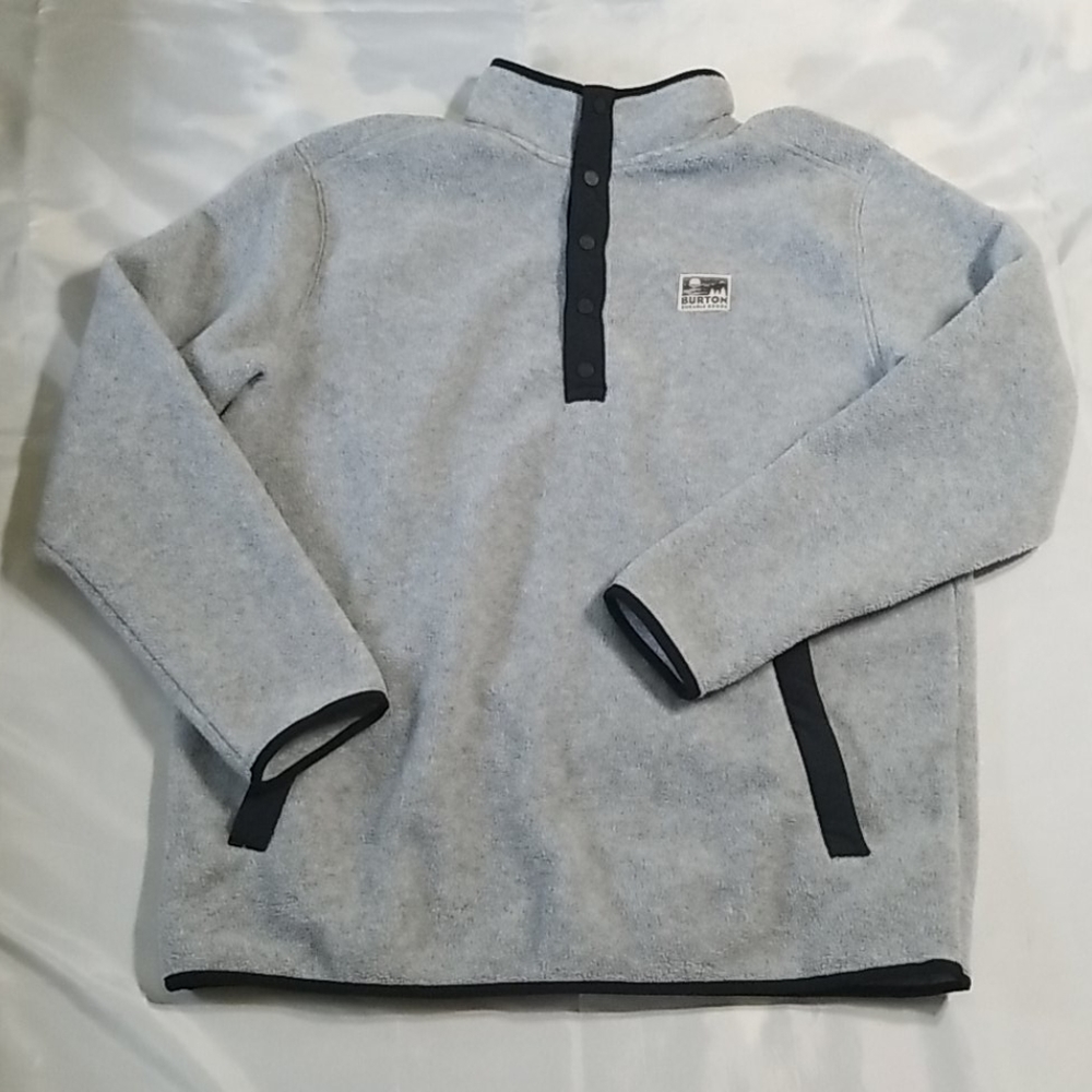 Burton Grey Hearth Anorak Fleece Pullover Men's XL